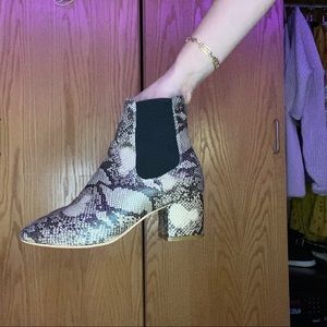 Snakeskin Chelsea Boots